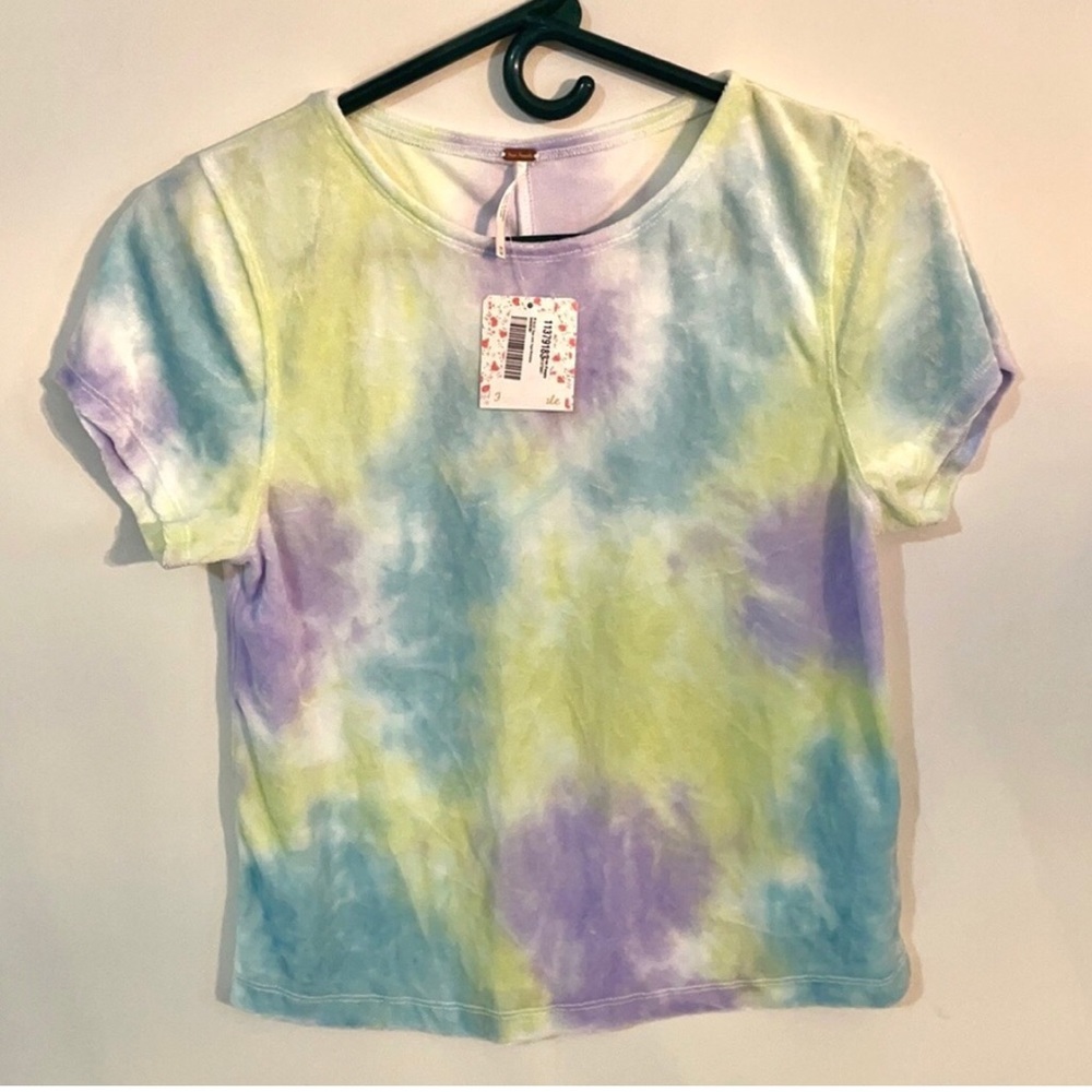Free People Bright Eyes Tee in Cloud Combo  XS